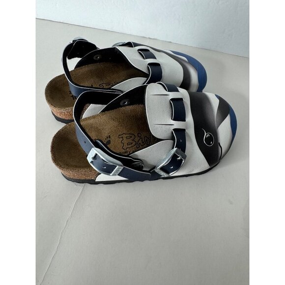 Birkenstock Birki's Child Kay Harbor Whale White Birko Flor Mules EU 26 C 8 - Picture 3 of 6
